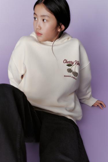 CHERRY PRINT SWEATSHIRT - Ecru by Zara