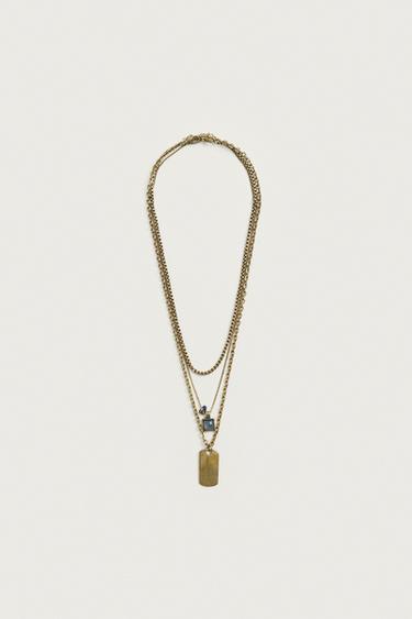 PACK OF 3 NECKLACES WITH PENDANTS - Gold by Zara