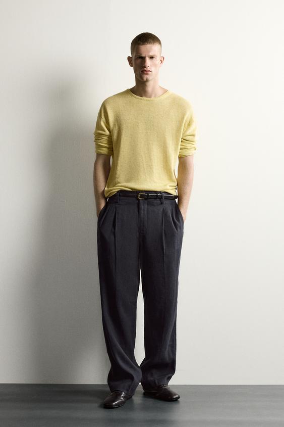 RELAXED FIT 100% HEMP JUMPER - Lime by Zara - Image 0