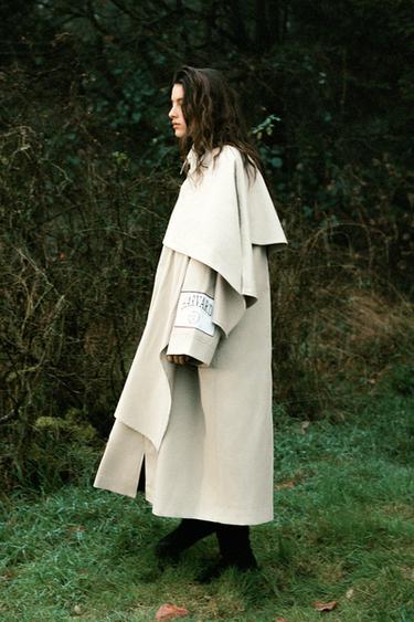 HARVARD UNIVERSITY CAPE TRENCH COAT - Light green by Zara - Image 0