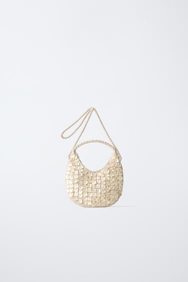 CROSSBODY BAG WITH APPLIQUÉS - Ecru White by Zara