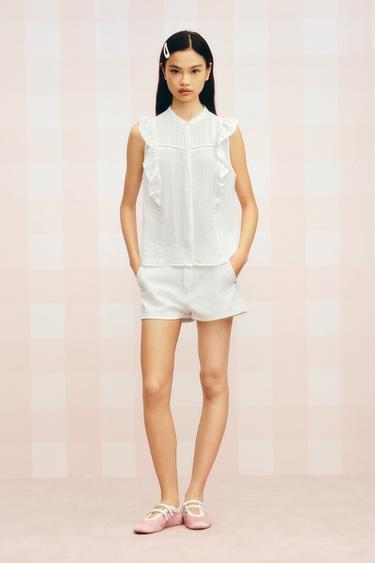 ROMANTIC RUFFLED BLOUSE - White by Zara