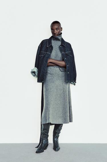 SOFT HIGH NECK TOP - Dark anthracite by Zara - Image 0