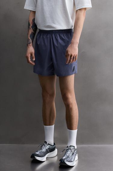 LIGHTWEIGHT RUNNING SHORTS 5" - Mid-blue by Zara