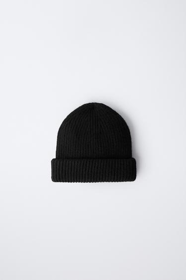 BASIC KNIT BEANIE - Black by Zara