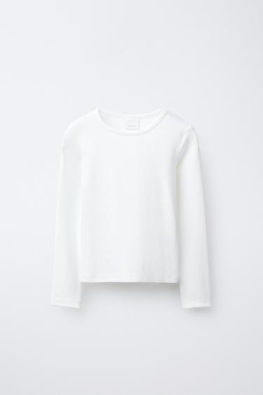 PLAIN T-SHIRT WITH MODAL - White by Zara