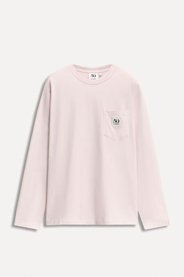 50TH ANNIVERSARY POCKET PATCH T-SHIRT - Pastel pink by Zara
