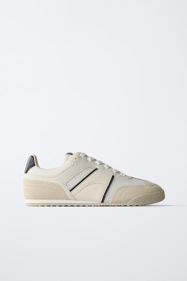 MESH SNEAKERS - White by Zara