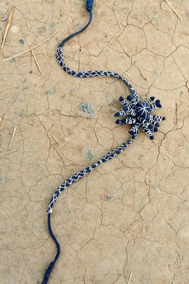 CORD APPLIQUÉ NECKLACE X FANGLU LIN - Blue / Indigo by Zara