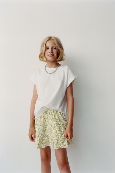 TEXTURED PRINT BERMUDA SKORT - Yellow by Zara