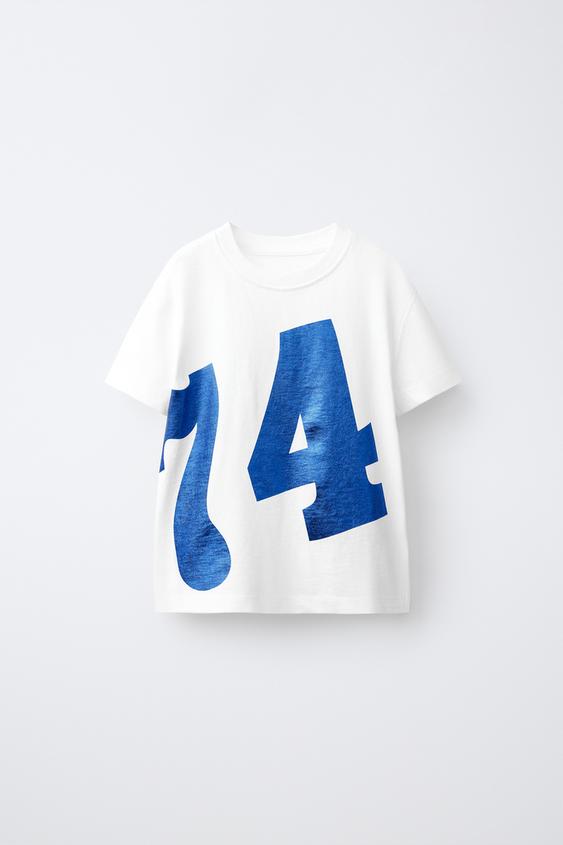 SHINY NUMBER T-SHIRT - White by Zara - Image 0
