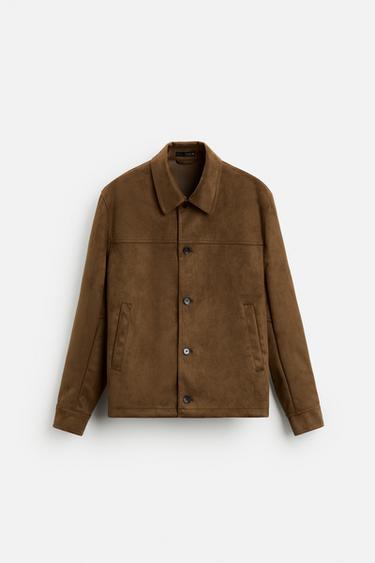FAUX SUEDE JACKET - Brandy by Zara