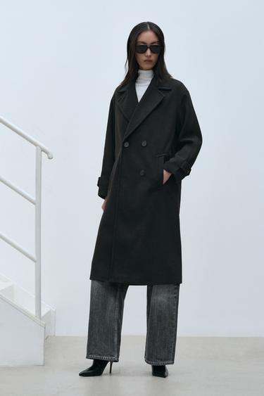 SOFT OVERSIZED COAT - Black by Zara
