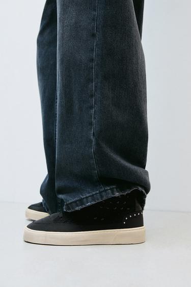 HIGH-TOP SNEAKERS WITH RHINESTONES - Black by Zara