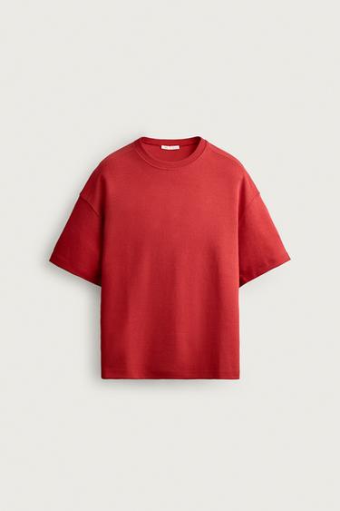 RELAXED FIT INTERLOCK SWEATSHIRT - Red by Zara