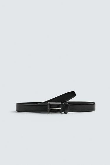 DRESS LEATHER BELT - Black by Zara