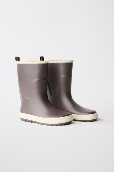 COLOUR BLOCK WELLIES - Brown by Zara