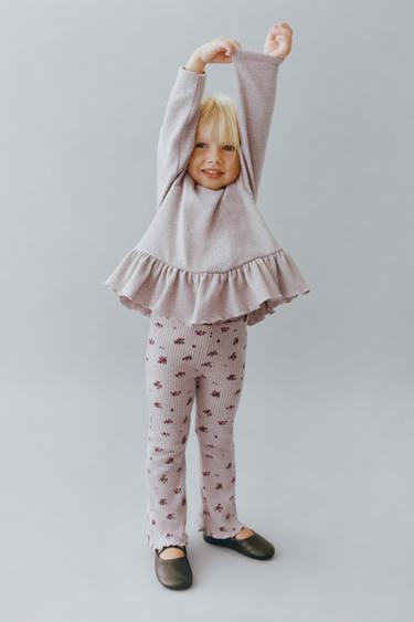 PRINTED SOFT TOUCH T-SHIRT AND LEGGINGS SET - Pink by Zara