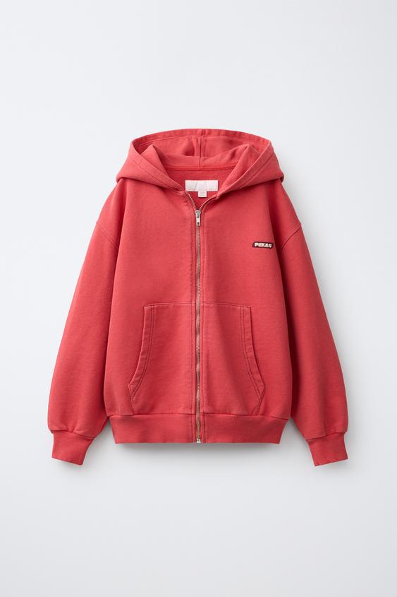 PUKAS SURF ZIP-UP HOODIE - Red by Zara - Image 0