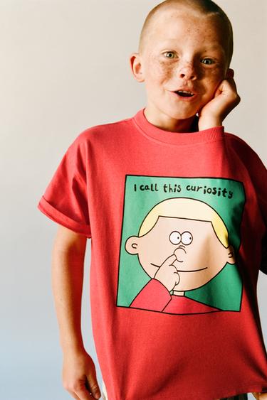 FACE PRINT T-SHIRT - Red by Zara