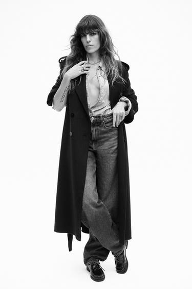 LONG WOOL BLEND COAT ZW COLLECTION LIMITED EDITION - Navy blue by Zara