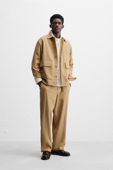 OVERSIZE FIT JACKET - camel by Zara - Image 0