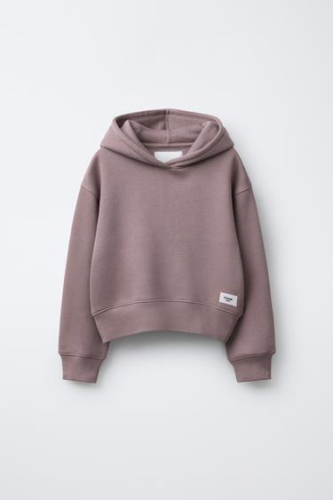 BASIC LABEL HOODIE - Pink by Zara