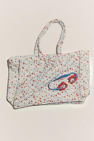 FLORAL COTTON BEACH BAG - Sand by Zara