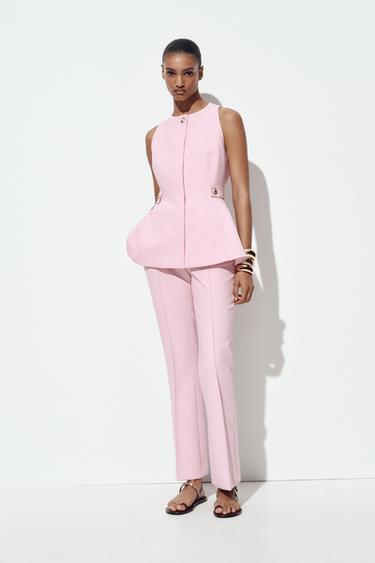 PEPLUM WAISTCOAT - Pink by Zara - Image 0