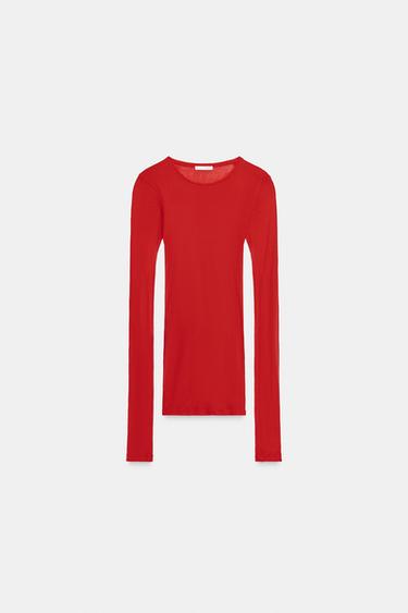 SUPIMA® COTTON T-SHIRT - Red by Zara