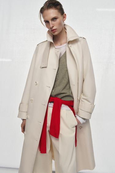 ZW COLLECTION BELTED TRENCH COAT - Light beige by Zara