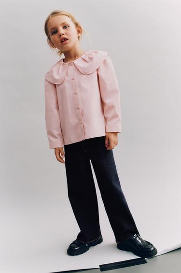 PETER PAN COLLAR SHIRT - Pink by Zara