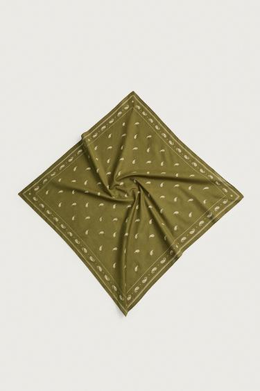 PAISLEY PRINT BANDANA - Khaki by Zara