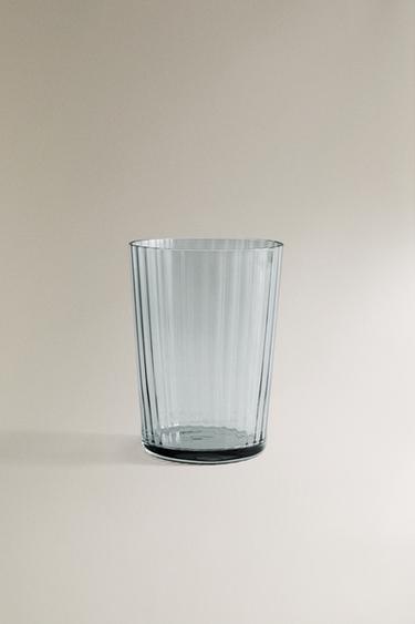 RAISED DESIGN GLASS TUMBLER - Green by Zara - Image 0
