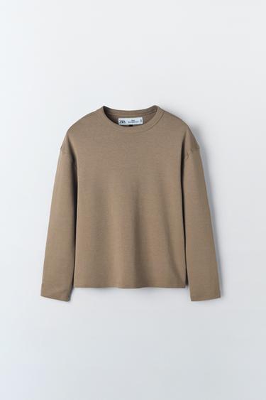 LIMITED EDITION PLAIN T-SHIRT - Brown / Taupe by Zara - Image 0