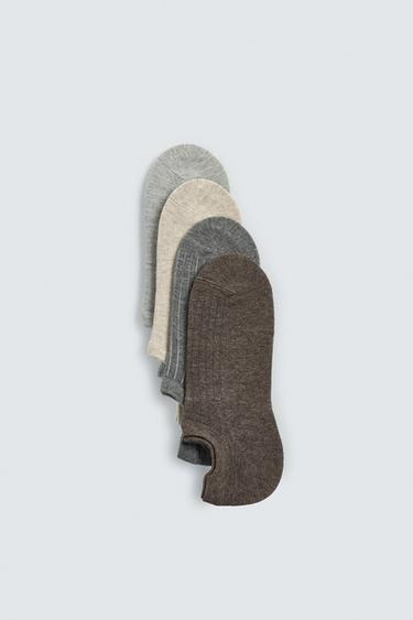 PACK OF 4 NO-SHOW SOCKS - various by Zara
