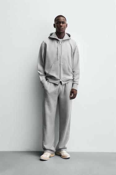 HEAVYWEIGHT ZIP-UP HOODIE - Grey marl by Zara