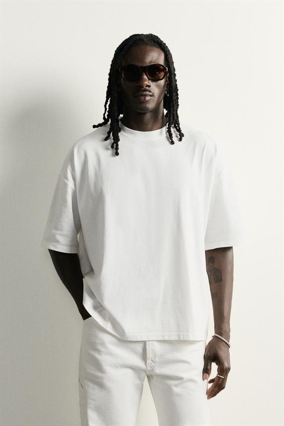 BASIC WASHED RELAXED FIT T-SHIRT - White by Zara - Image 0