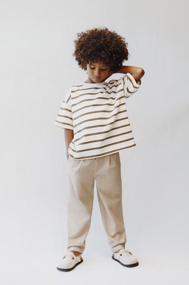 STRAIGHT CHINO TROUSERS - Light beige by Zara