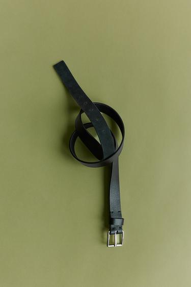 LEATHER BELT - Black by Zara