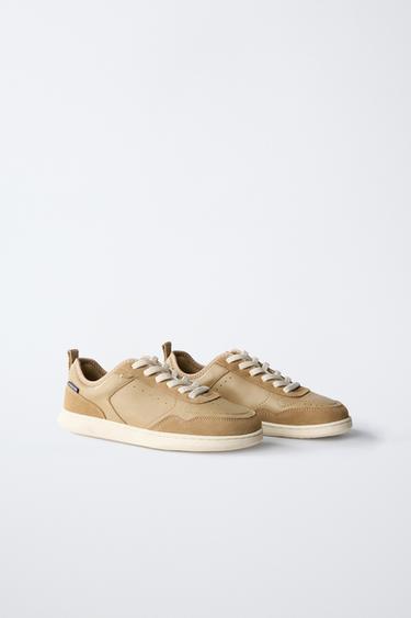 LEATHER BAREFOOT TRAINERS - Brown by Zara