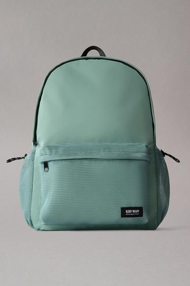 SCHOOL MESH BACKPACK - Green by Zara