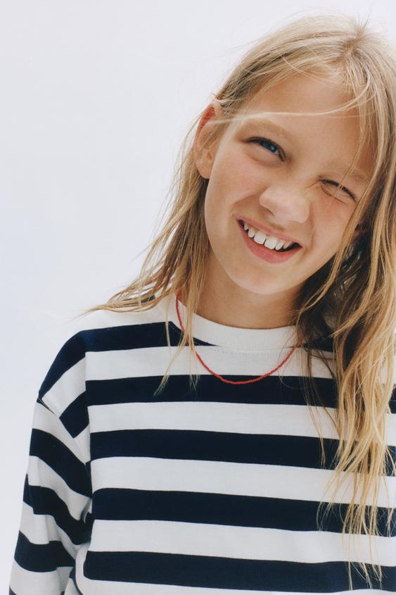 STRIPED T-SHIRT - Blue/White by Zara - Image 0