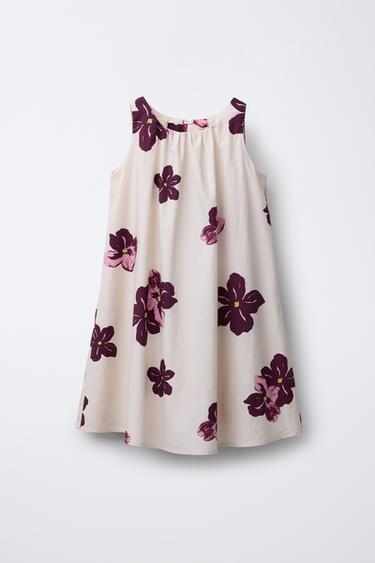 FLORAL PRINT DRESS - Aubergine by Zara
