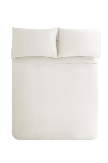 SATEEN DUVET COVER (300 THREAD COUNT) - White by Zara