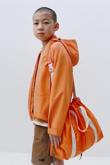 LIGHTWEIGHT WATER-REPELLENT HOODED JACKET - Orange by Zara