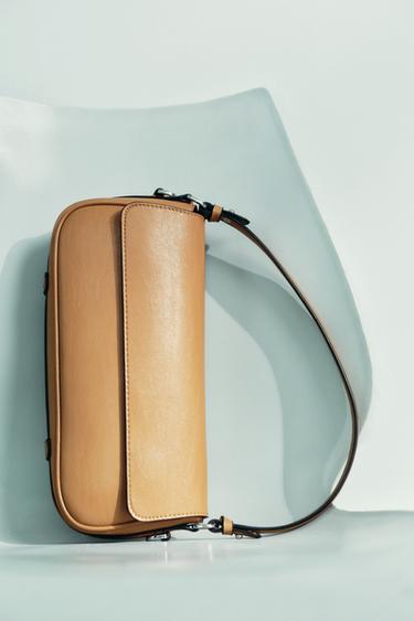 DOUBLE-HANDLE CROSSBODY BAG - Dark tan by Zara - Image 0