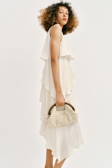 APPLIQUÉ CLUTCH BAG - Ecru by Zara