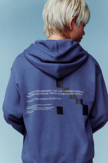 SPORTY COLOUR BLOCK HOODIE - Light mauve by Zara