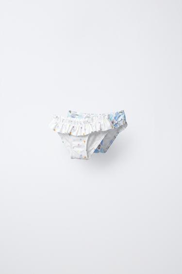 2-6 YEARS/PACK OF TWO CIRCUS SWIM BRIEFS - Blue/White by Zara